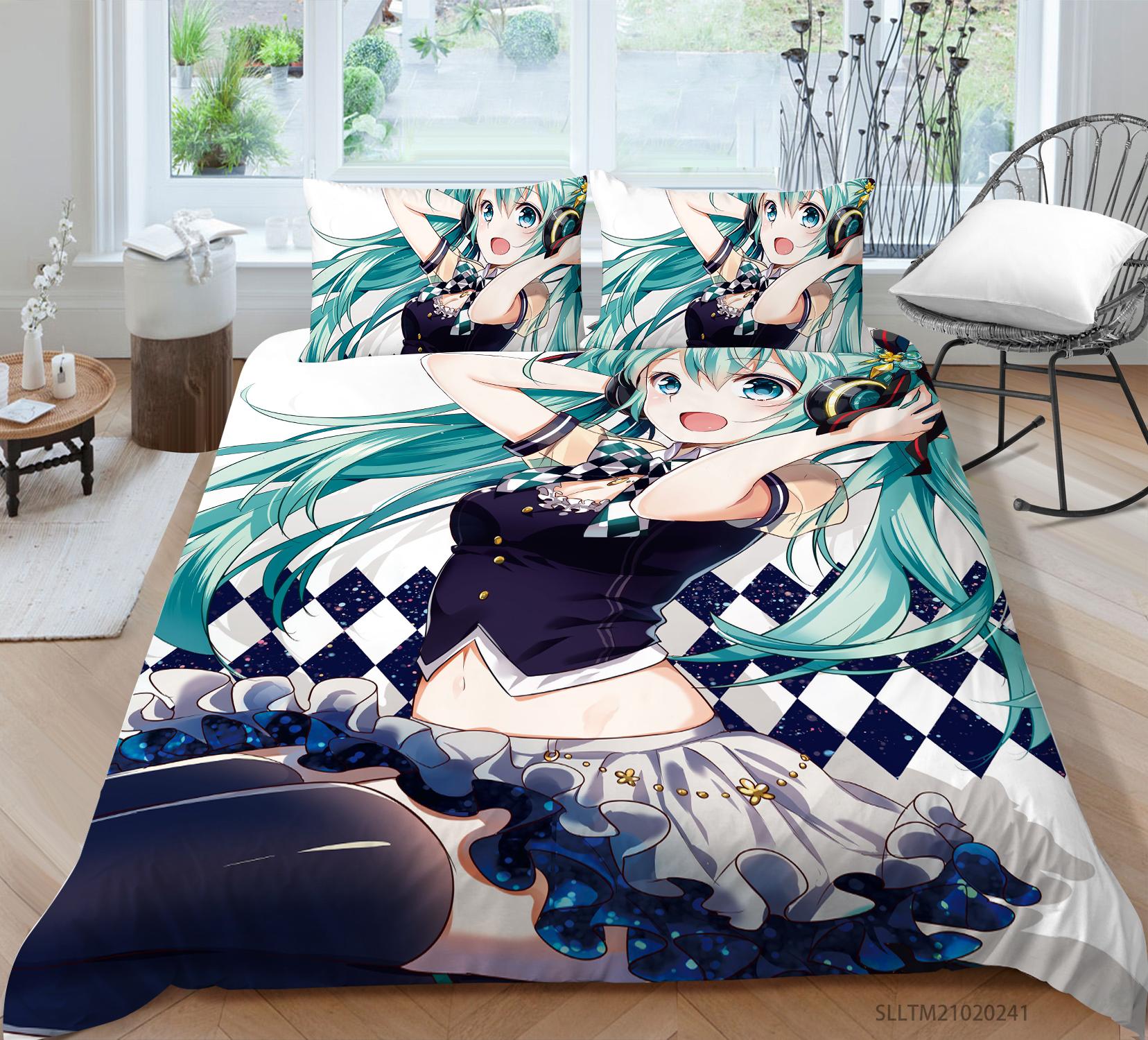 Домашнее постельное белье Красивый персонаж с рисунком Постельное белье Костюм с наволочкой Одеяло из микрофибры Пододеяльники UK Single 135x200cm