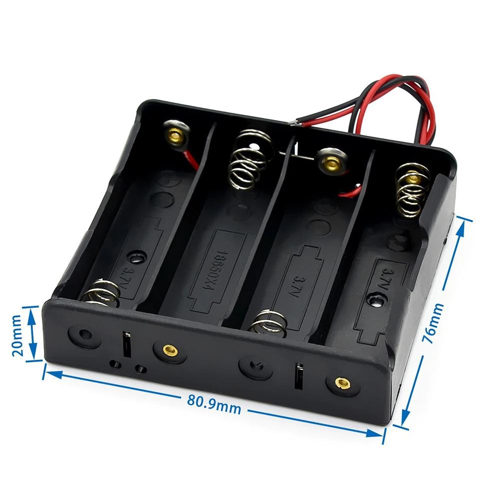 DIY Plastic 18650 Battery Box Storage Case 1 2 3 4 AA 18650 Power Bank Cases Battery Holder Container 1X 2X 3X 4X With Wire Lead