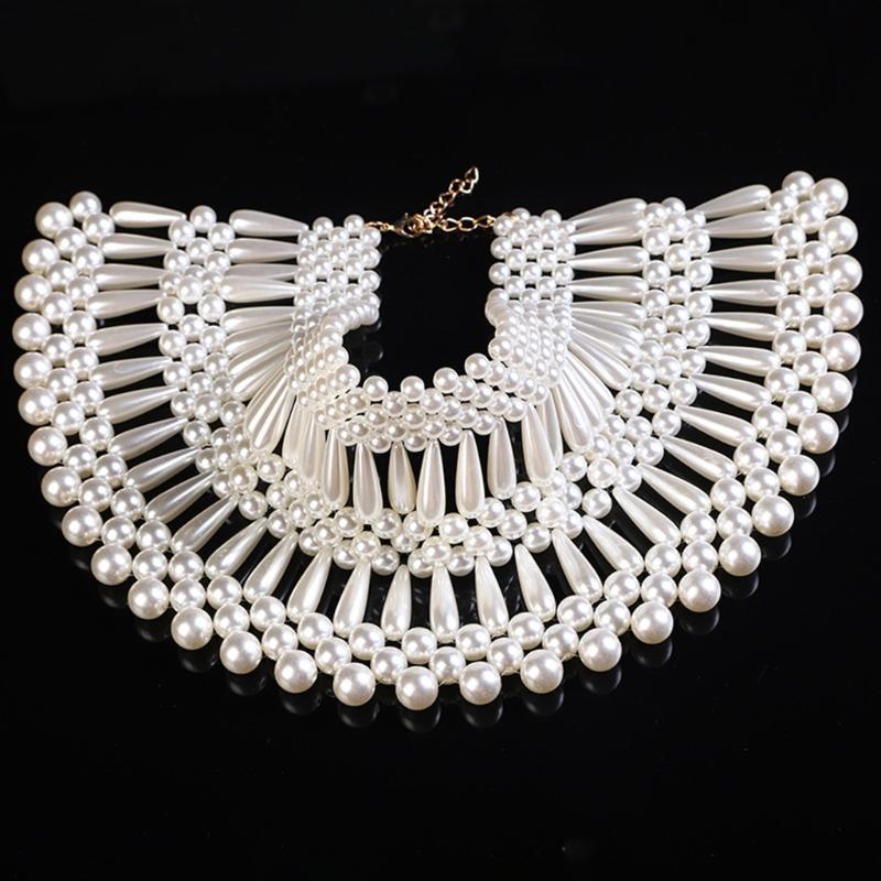 

Women s Pearl Body Chains Fashion Adjustable Size Shoulder Necklaces Sexy Tops Chain Wedding Dress Pearls Shawl Body Jewelry