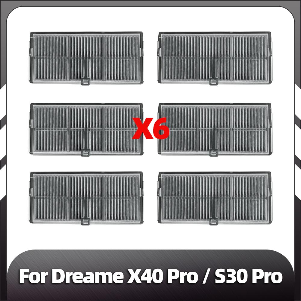Compatible for Dreame X40 Ultra / X40 Pro / S30 Pro Ultra Robot Vacuum Parts Main Side Brush HEPA Filter Mop Pads Dust Bag Parts