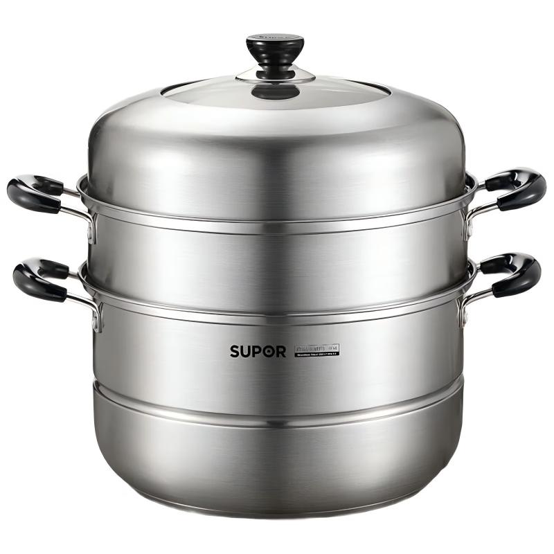 SUPOR 304 Stainless Steel Multi-Purpose Double Layer Steamer Pot