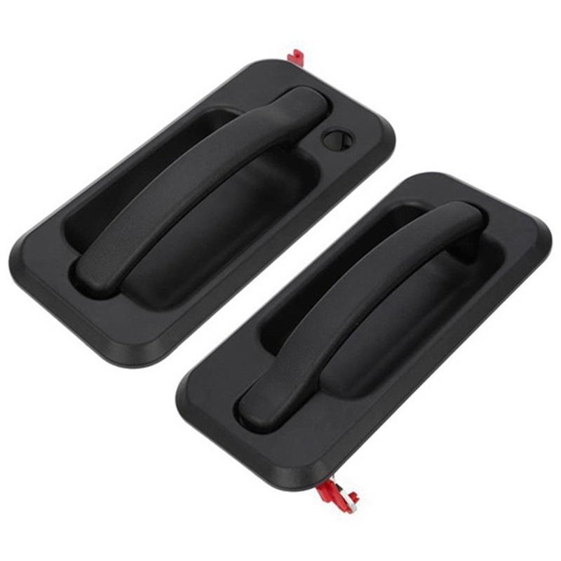 4Pcs Exterior Outside Door Handle Set Auto Parts for 2003-2009 Hummer H2 Black Textured 131609870457 15104792