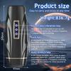 3 in 1 Automatischer Männlicher Vibrator Saugend Teleskopisch Vibrations Masturbator Realistischer Stroker Sexspielzeug für Erwachsene für Männer Masturbation