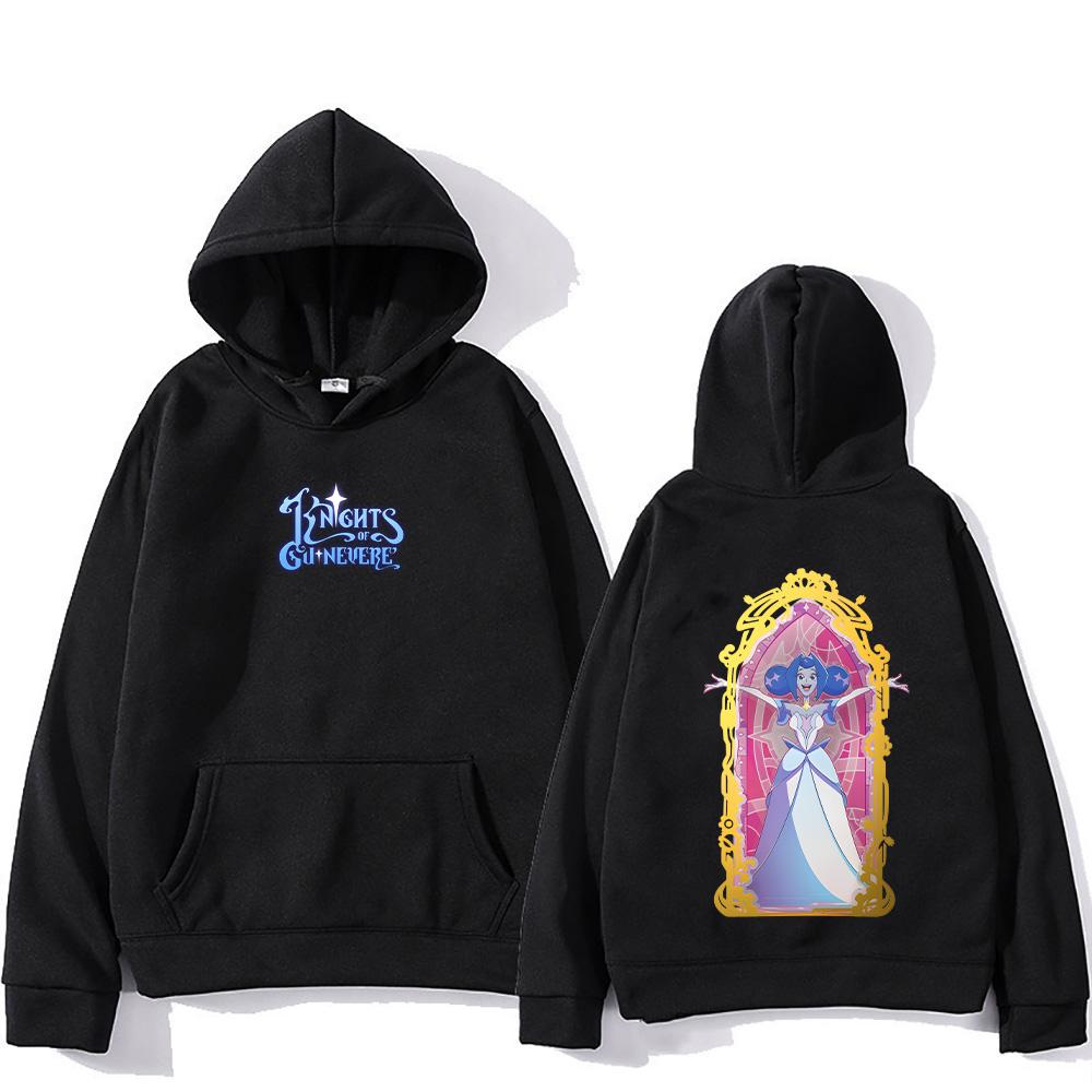 Knights of Guinevere Thriller Graphic Hoodies Man Fashion Casual Long Sleeve Sweatshirts Unisex High Street  Pullovers