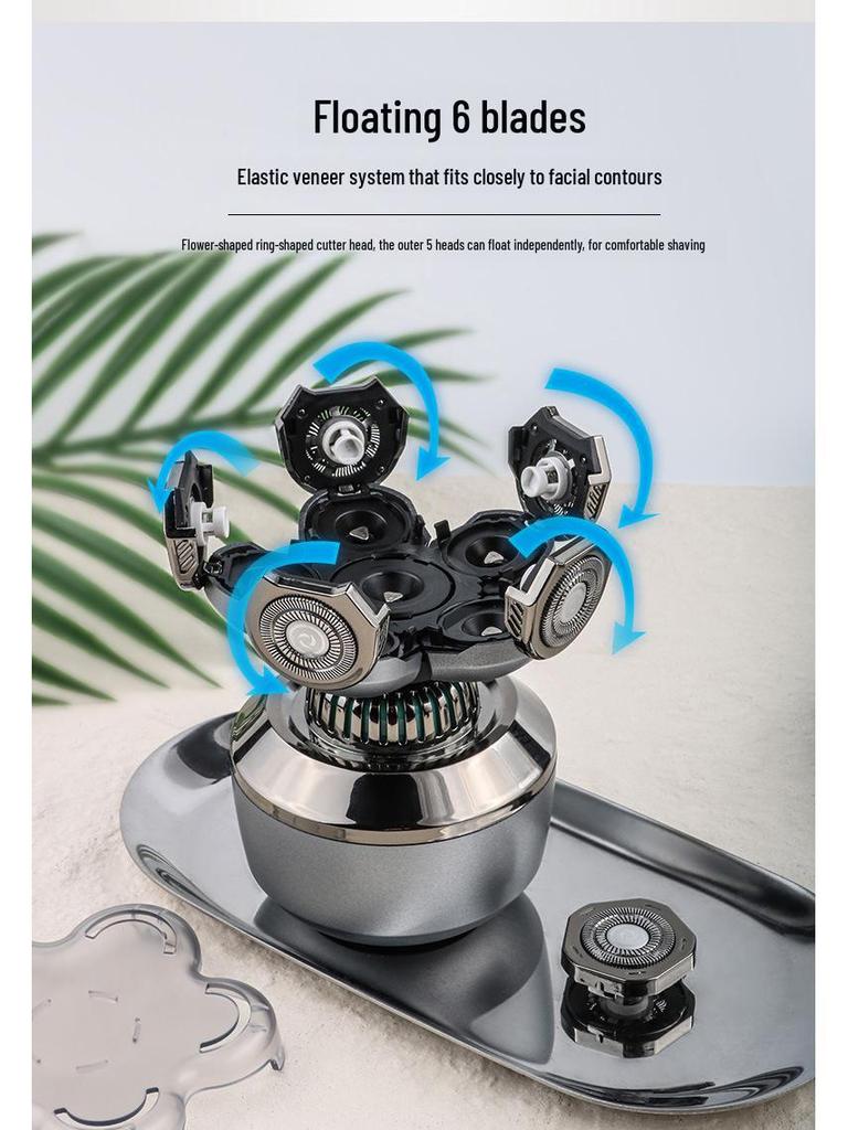 Multifunctional Rechargeable Electric Shaver for Men - Digital Display, Bald Head, Full Body & Beard Washable Razor