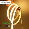 5V USB COB Neon LED Strip With Dimmer IP68 Waterproof 320LEDs/M White Natural Warm Neon Rope Light Indoor/Outdoor Linear Decor