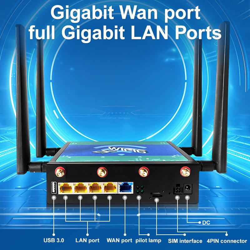 High Speed 3000Mbps 11AX Openwrt WiFi6 4g Lte Wifi Modem 5G CPE for Bus