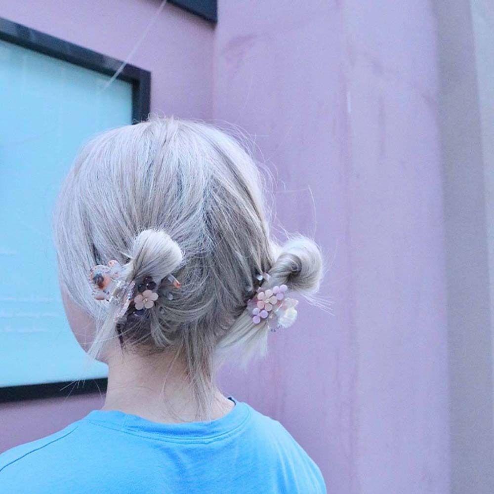 Crystal Small Acetate Hair Claw Acetic Acid Zircon Hairgrip Ins Flower Hair Clip Party