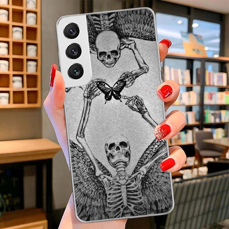 Anatomy Skeleton Heart Lovey Kiss Cover Phone Case For Samsung Galaxy S26 S25 Edge S24 Ultra S23 S22 Plus S21 S20 FE Soft Fundas
