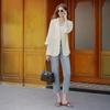 Women's Lightweight Acetate Blend 3/4 Sleeve Blazer