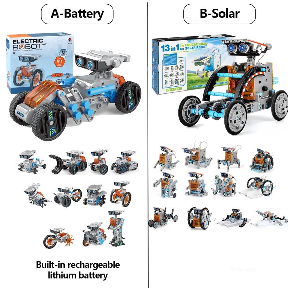 12-in-1 STEM Roboter Bausatz Spielzeug DIY Ingenieurwesen Konstruktionsset Pädagogisches Wissenschaftsexperiment Geschenk für Kinder Jugendliche