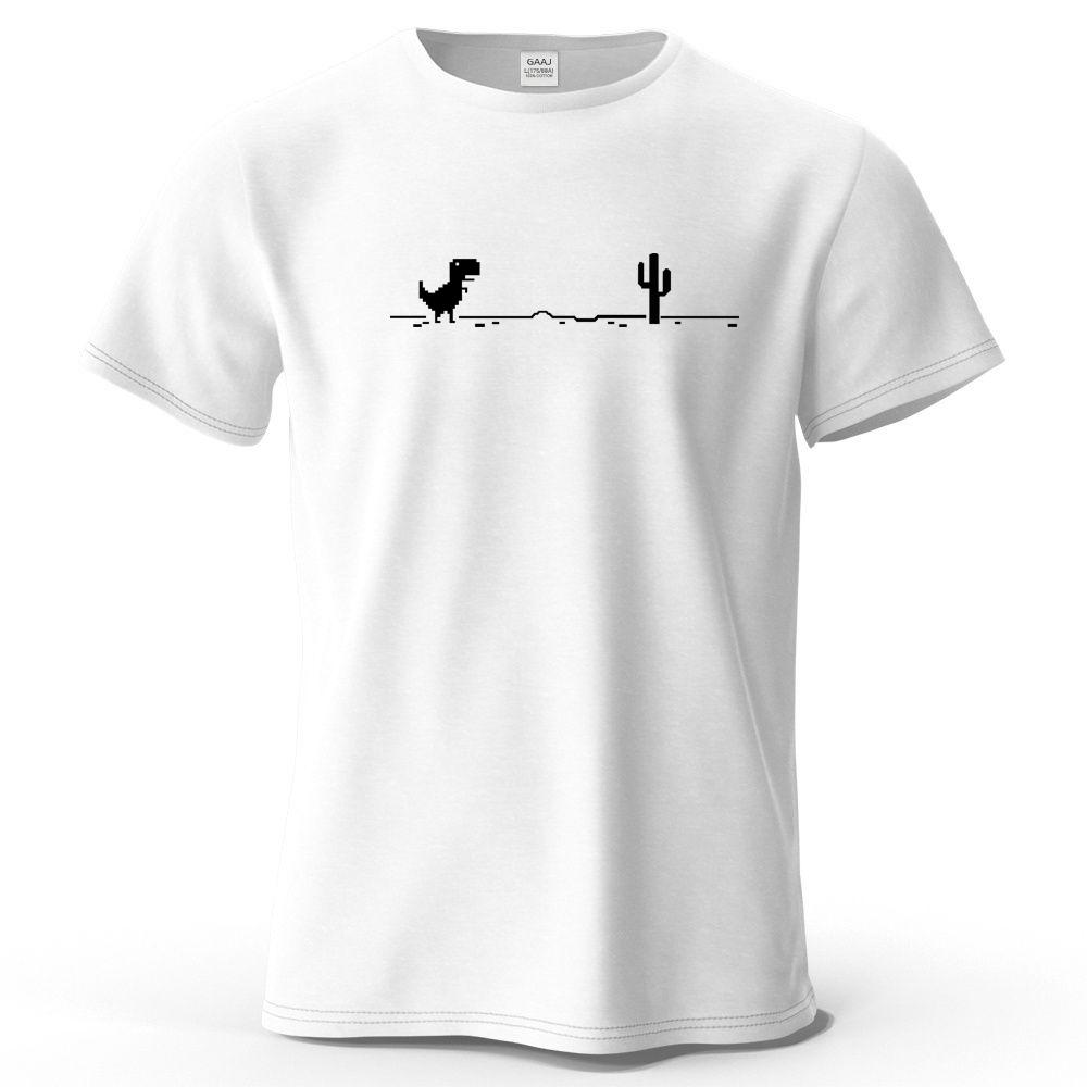S4xl No Internet Dinosaur Game Funny Printing Unisex T Shirt Tee Summer Streetwear Tops Fashion Brand Tshirt Clothes