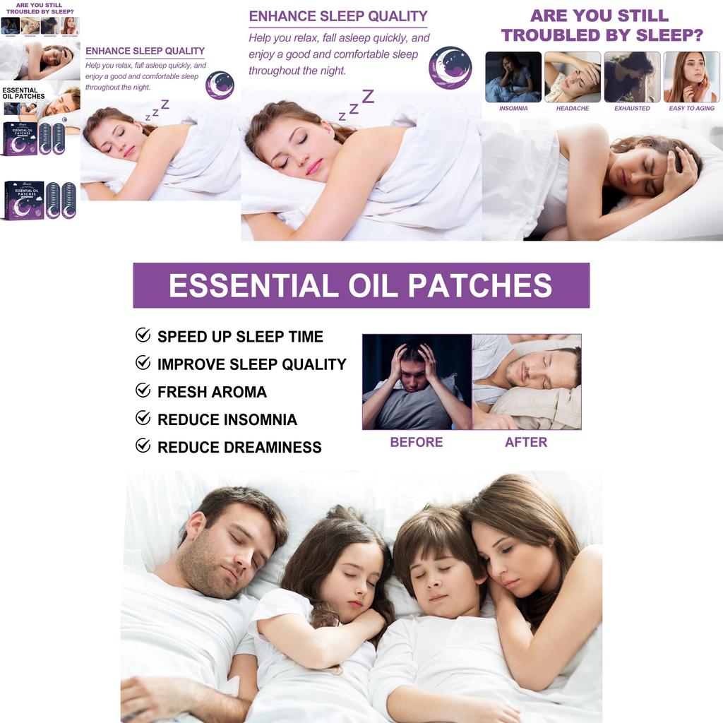 Ximonth Aromatherapie Schlaf-Pflaster für beruhigende Entspannung und erholsamen Schlaf 28 Stück