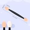100Pcs Eyeshadow Brush Disposable Dual Sides Eyeshadow Sponge Applicator Eyeshadow Stick Makeup Nail Art Mirror Powder Brush, Black