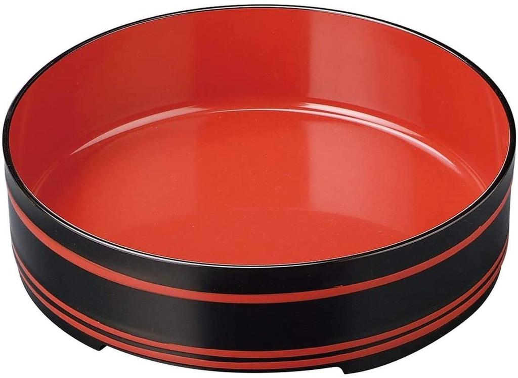Noodle Black and Vermilion Made in Japan J-kitchens 0.5 ft. Tray, String,
