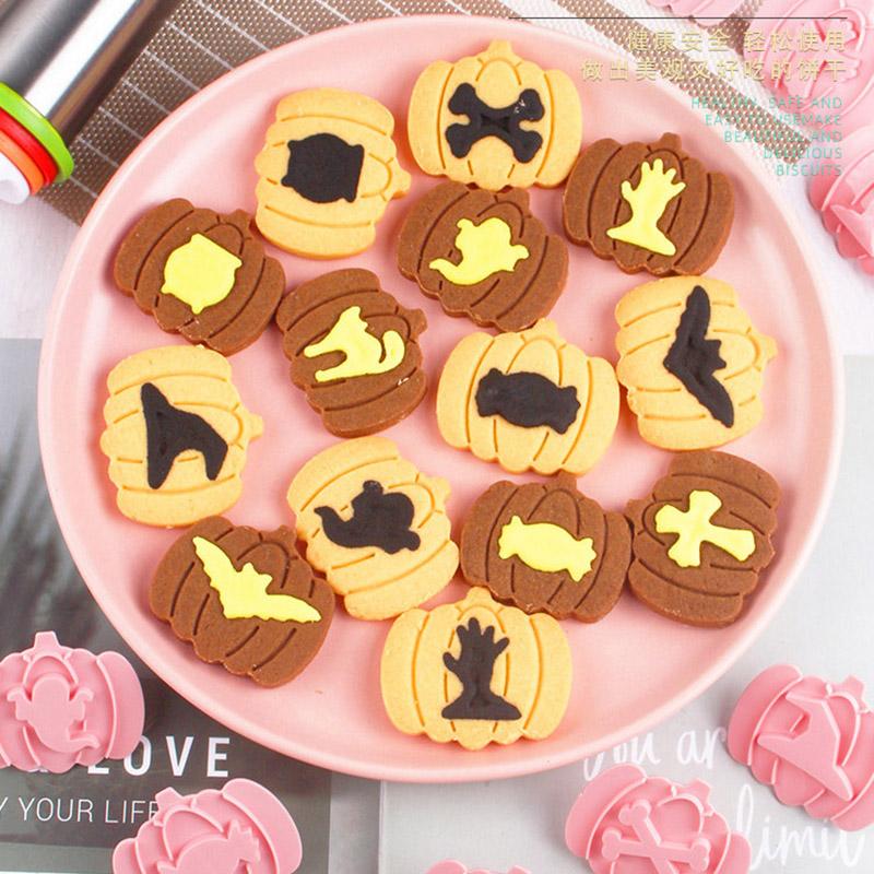 Cookies Candy DIY Baking Chocolate Cake Mold Halloween Silicone Molds Pumpkin Skull Halloween Themed Cake Decorating Tools