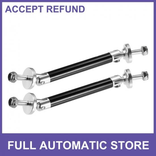 TWO 3 -4  75mm Front Bumper Lip Splitter Diffuser Strut Rod Black Universal