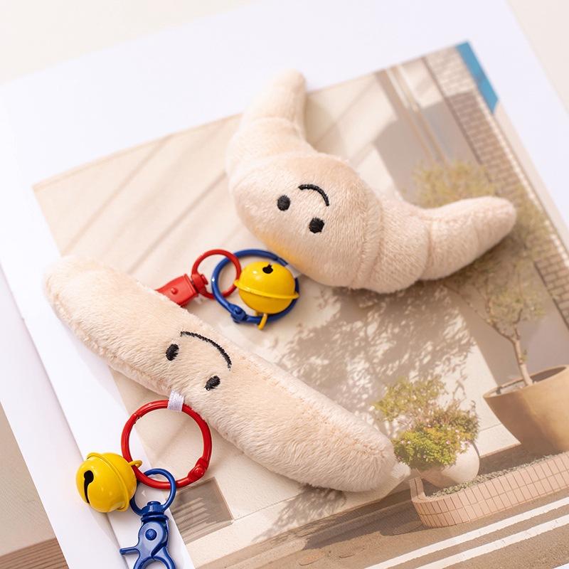 Simulated Cute Baguette Toast Burrito Fun Bread Series Plush Small Pendant Ornament Doll Bag Keychain