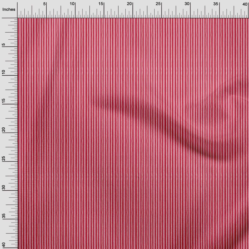 oneOone Cotton Flex Bright Red Fabric Stripe Block Diy Clothing Quilting Fabric Print Fabric By Yard 40 Inch