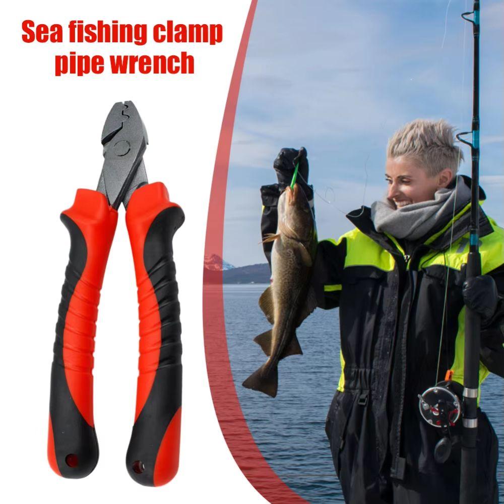 

Многофункциональные рыболовные плоскогубцы с резиновой ручкой Инструменты для обжима рыболовной проволоки Рыболовные инструменты 6inch