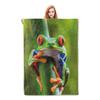 Frog Flannel Blanket Soft and Cozy Throw Blanket for Kids and Adults Cartoon Frogs Sofa Bed Blankets Frog Gifts for Frog Lovers