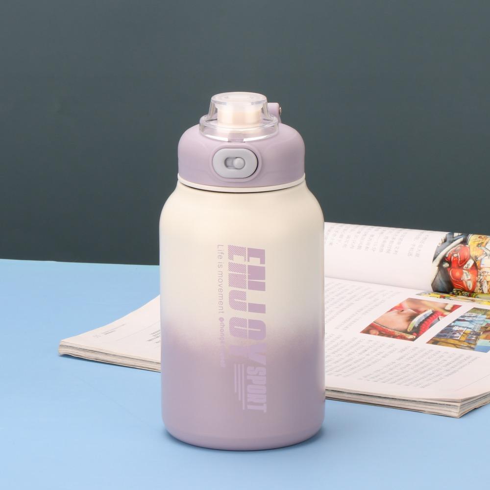 

Вакуумная фляга из нержавеющей стали большой вместимости, изолированная бутылка для питья для фитнеса, кофе, чай фиолетовый