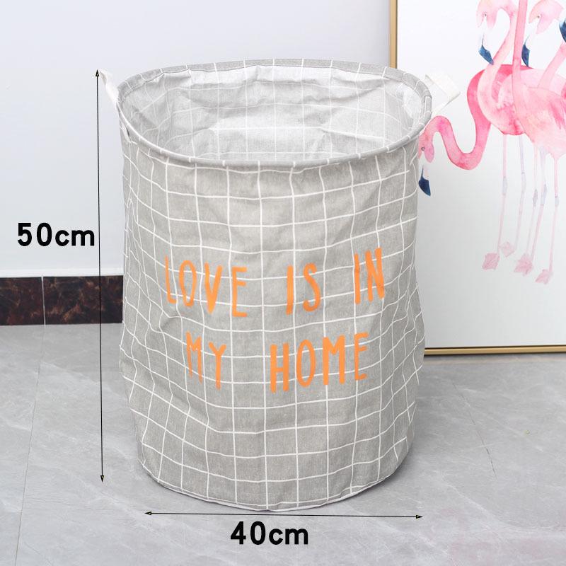 Extra Large Cotton Linen Folding Laundry Basket and Toy Hamper