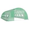 Garden Tunnel Greenhouse Vegetable Greenhouse Galvanized Steel diameter 25mm and Reinforced Structure 395x595x199cm Green
