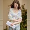 Bailuyu Spring V-Neck Long-Sleeve Knit Cardigan