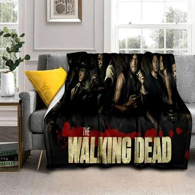 3D Horror TV The Walking Dead TWD Koc, Miękki koc do domu Sypialnia Łóżko Sofa Piknik Podróż Biuro Pokrowiec Koc Dzieci
