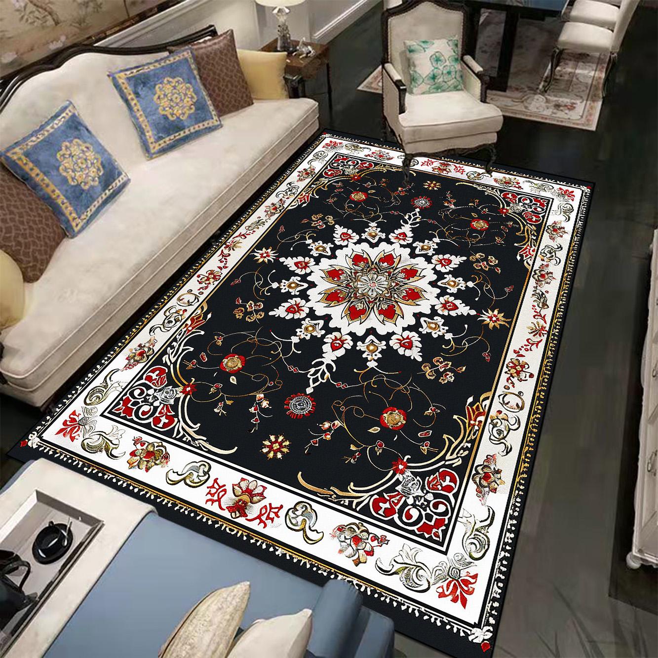 

Современные роскошные ковры для гостиной, украшение для ковра Persia, диванный столик, боковой коврик для пола, спальня, прикроватный мягкий противоскользящий большой ковер 60x90cm door mat