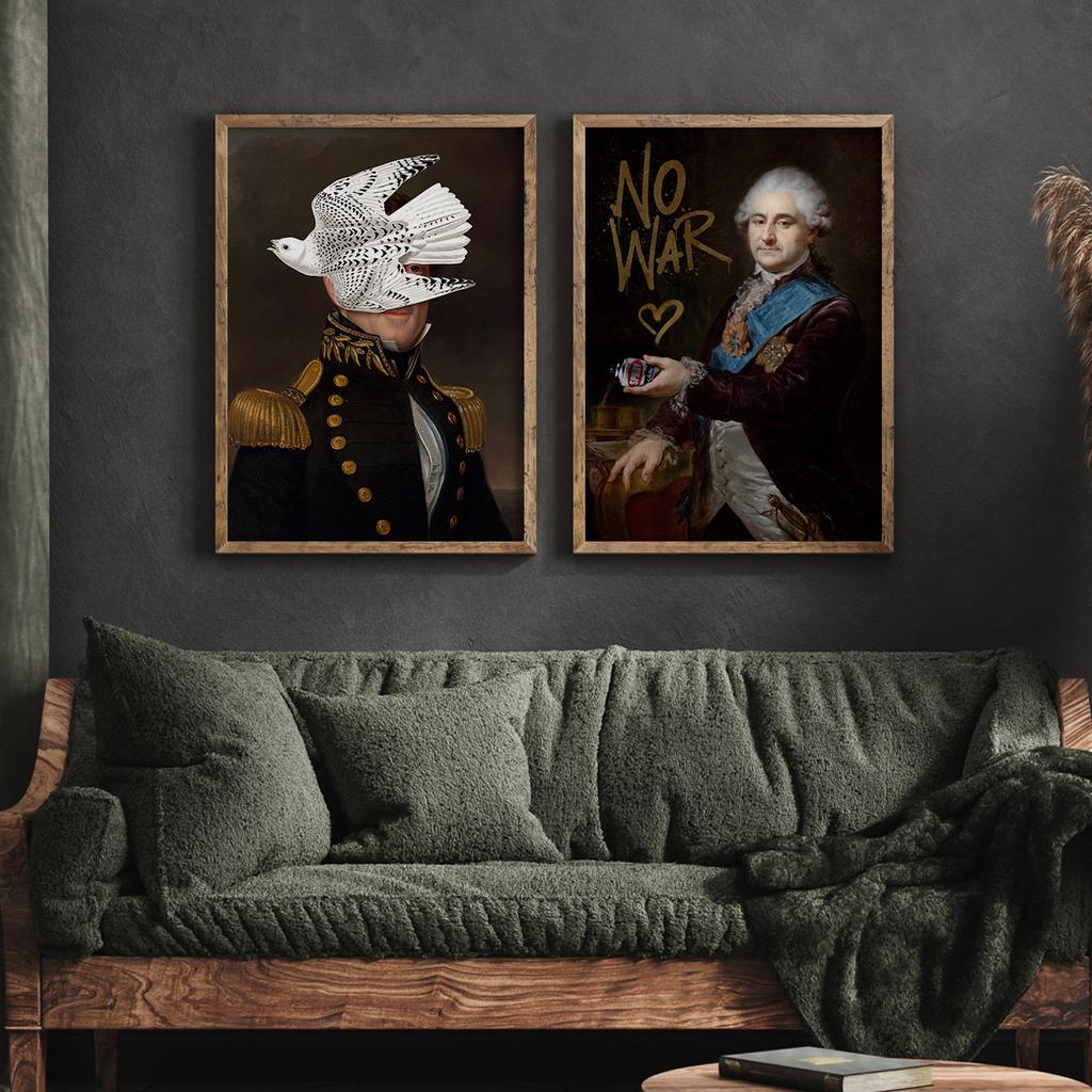 Set of Two Posters Old Portraits