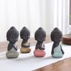 Ceramic Tea Pet Ornaments Buddha Statue Mini Monk Figurines Fine Sand Little Monks Tea Pet Furnishing Home Desk Decorations
