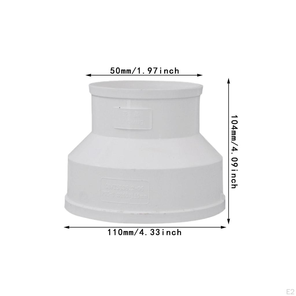 Air Duct Adapter Reducer Airflows Tube Increaser Adapter,Pipe Connector for Bathroom,Easy to