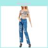 Trendy Handmade T-shirt Blouse And Jeans Clothes Outfits For 11 Inch Barbie Dolls
