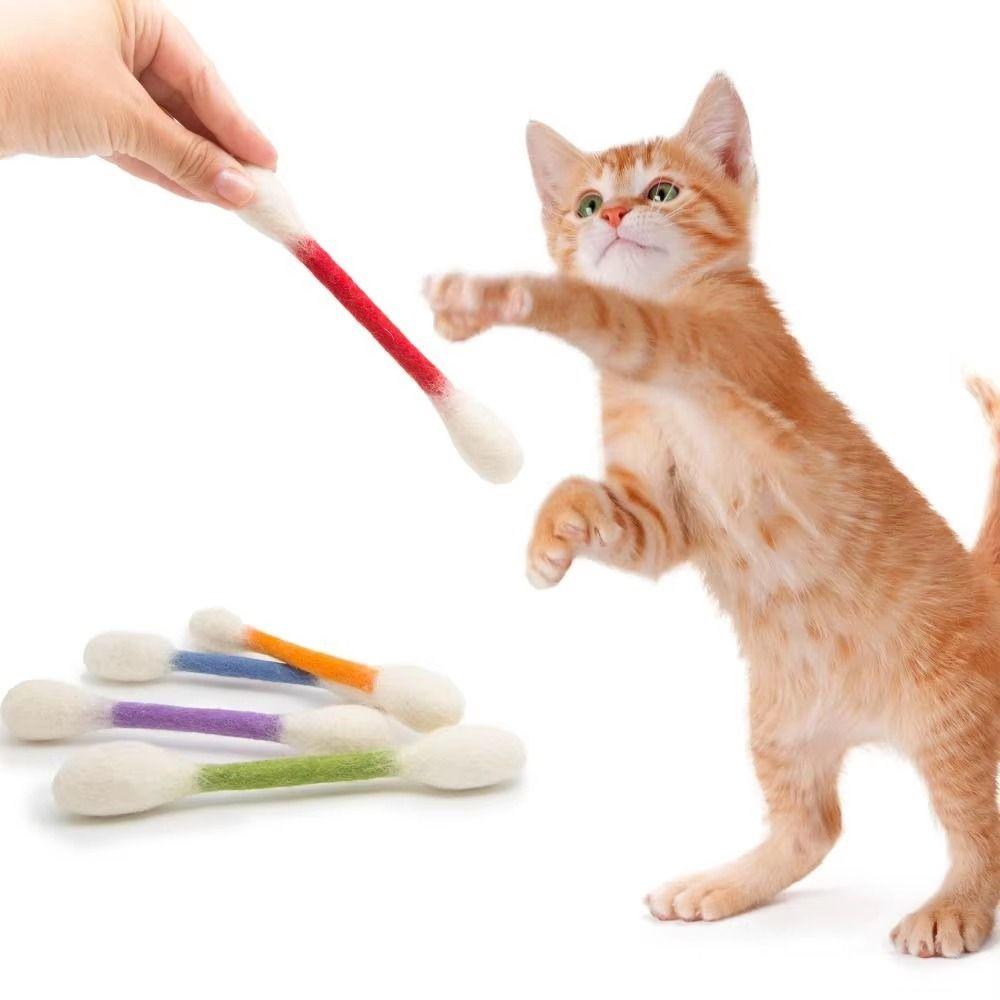 6Pcs Durable Kitten Chew Toy Anti-Boredom Cat Accessories Cat Teething Chew Toy Dental Cleaning