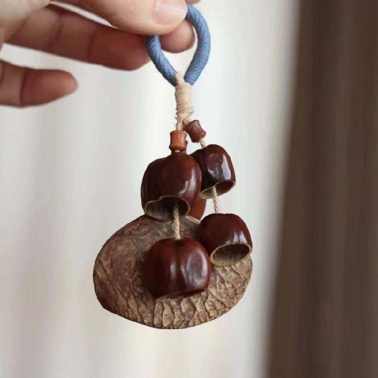 Shell Wind Chime Keyring Musical Decorative Accessory Handmade Natural Materials Pendant For Keys Bags Gift Present