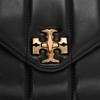 Tory Burch Kira Double T Logo Brass Hardware Chain Leather Shoulder Crossbody Handbag Small Women Handbags Black 83943-001