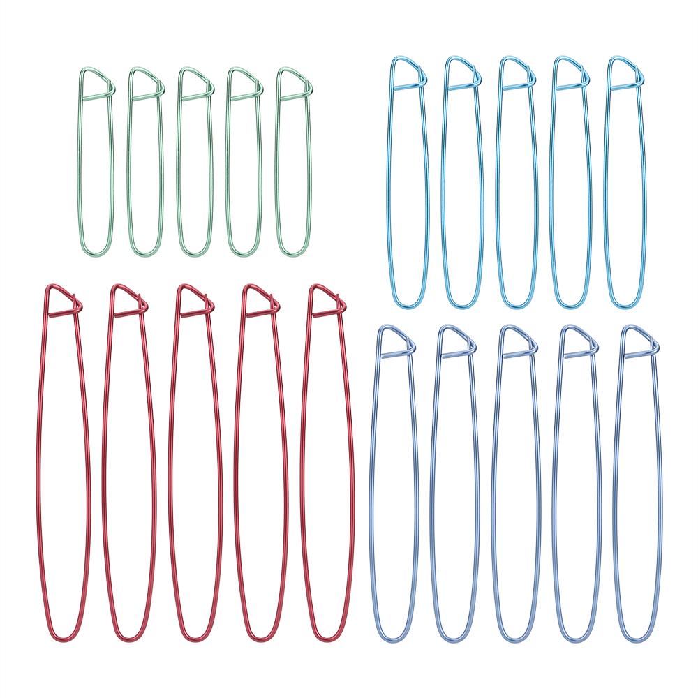 10pc Random Color Aluminum Anti-Sewing Pins, Colorful Sweater Markers, Anti-Sew Large Bows Pins, Sweater Weaving Marking Tool