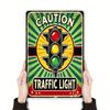 Vintage Metal Wall Art Traffic Sign Garage Decor 8x12 Inch Iron Poster