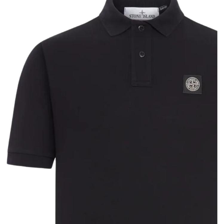 STONE ISLAND Kurzarm Logo Knopf Unifarbenes Poloshirt Herren Oberteile L1S152200008S0017-V0029