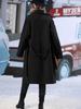 2024 Autumn/Winter Double-Breasted Woolen Tie-Belt Suit Collar Overcoat for Women
