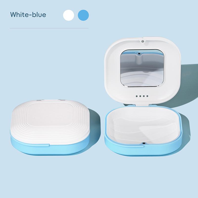 Dental Retainer Box With Mirror Magnetic Aligner Mouth Guard Container Travel Case For Teeth Braces False Denture Storage