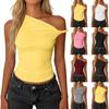 Women Elegant Ruched Sleeveless Casual  Going Out Tops Blouses Off The Shoulder Shirts