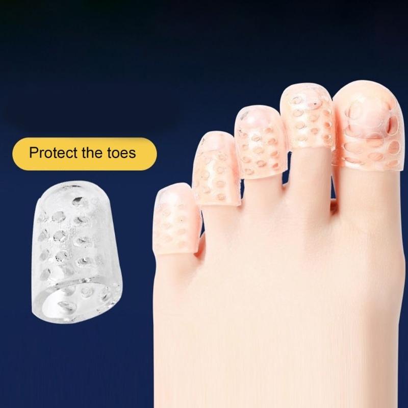 Shock Absorbing Toe Guards Flexible Fit Cover For Running Gym Sports And Daily Foot Pains Relief Light Design 10pcs