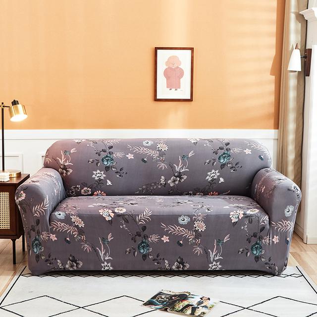 String Printed Sofa Furniture Protector Covers For Living Room Flexible Elasticized Slipcover Sectional Corner Sofa Covers 1 /2 /3 /4 -Chairer