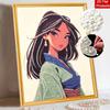 Disney Pearl Painting Mulan 5D DIY Pearl Picture Crafts for Adults/Beginners Gift Ideas Home Decor