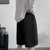 Men Shorts Button Zipper Fly Mid-rise Summer Sport Pants Wide Leg Ultra-Thin Ice Silk Fitness Short Pants