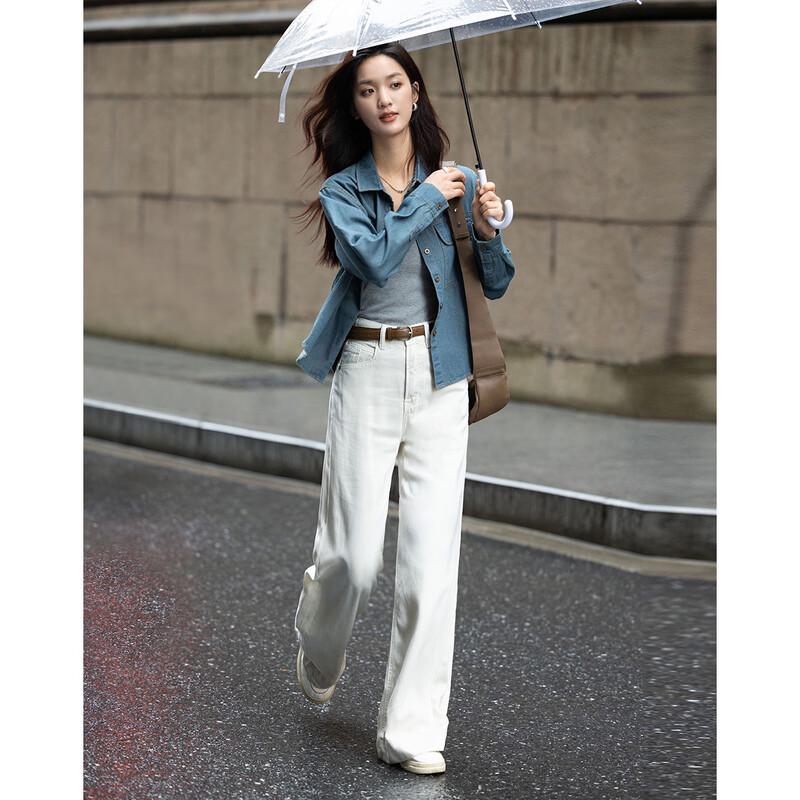 Джинсовая рубашка Demana Винтаж Свободный крой L