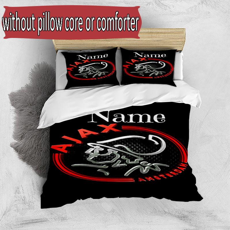 3pcs Duvet Cover Set (1*Duvet Cover + 2*Pillowcase, Without Core), Custom Name Ajax Pattern Bedding Set, Home Bedroom Decor Gift